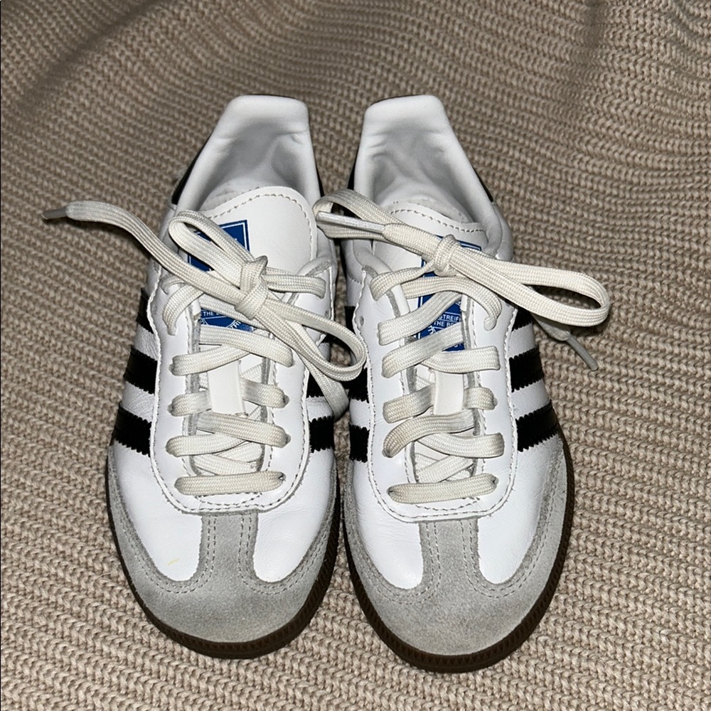 Adidas White and Black Classic Samba Sneakers